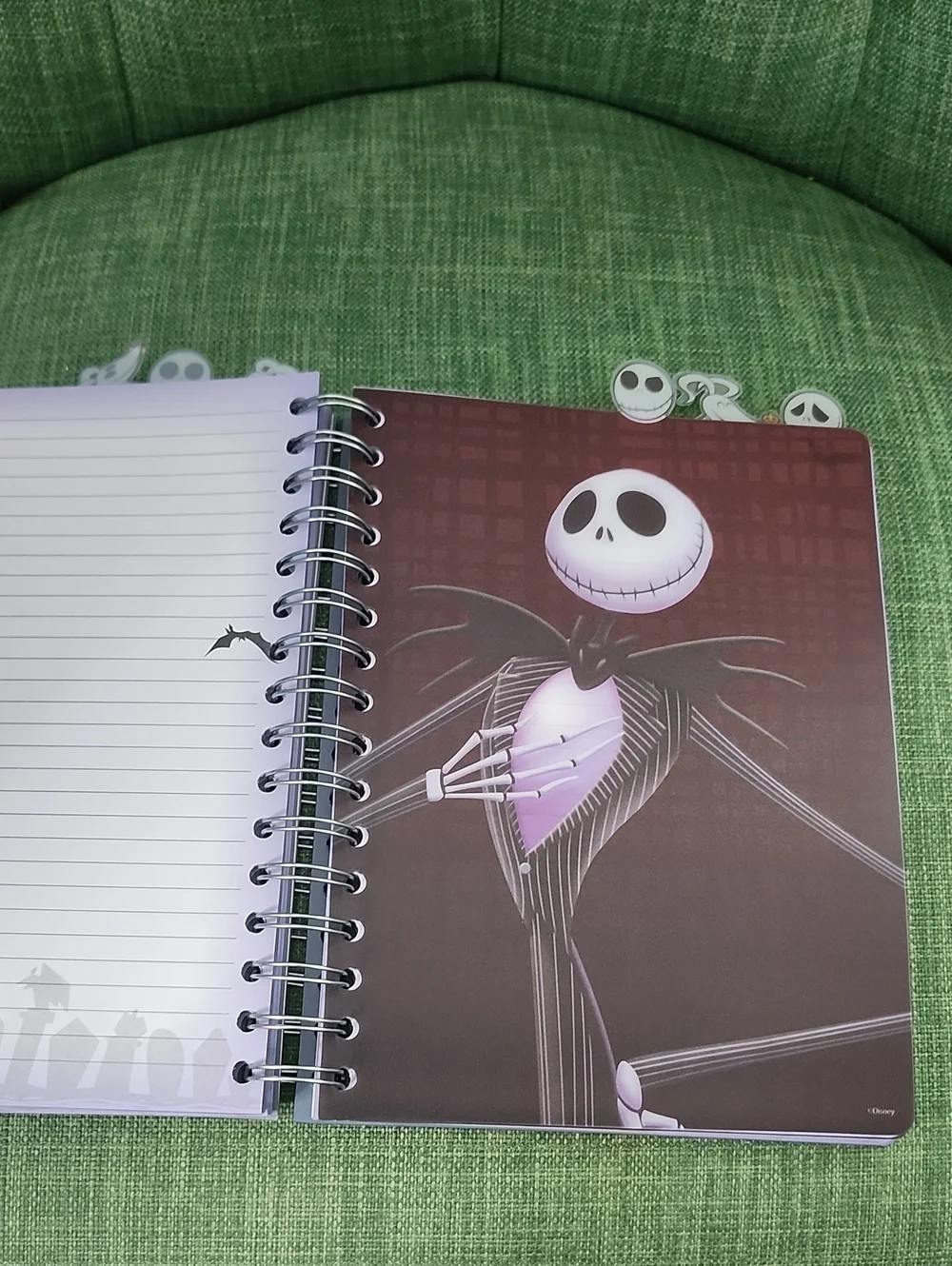 Purple Jack Skellington Spiral Notebook